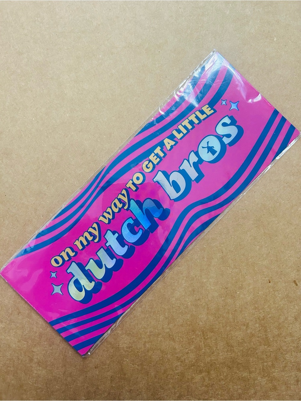 Dutch Bros pink car bumper magnet On my way to get a little Dutch Bros